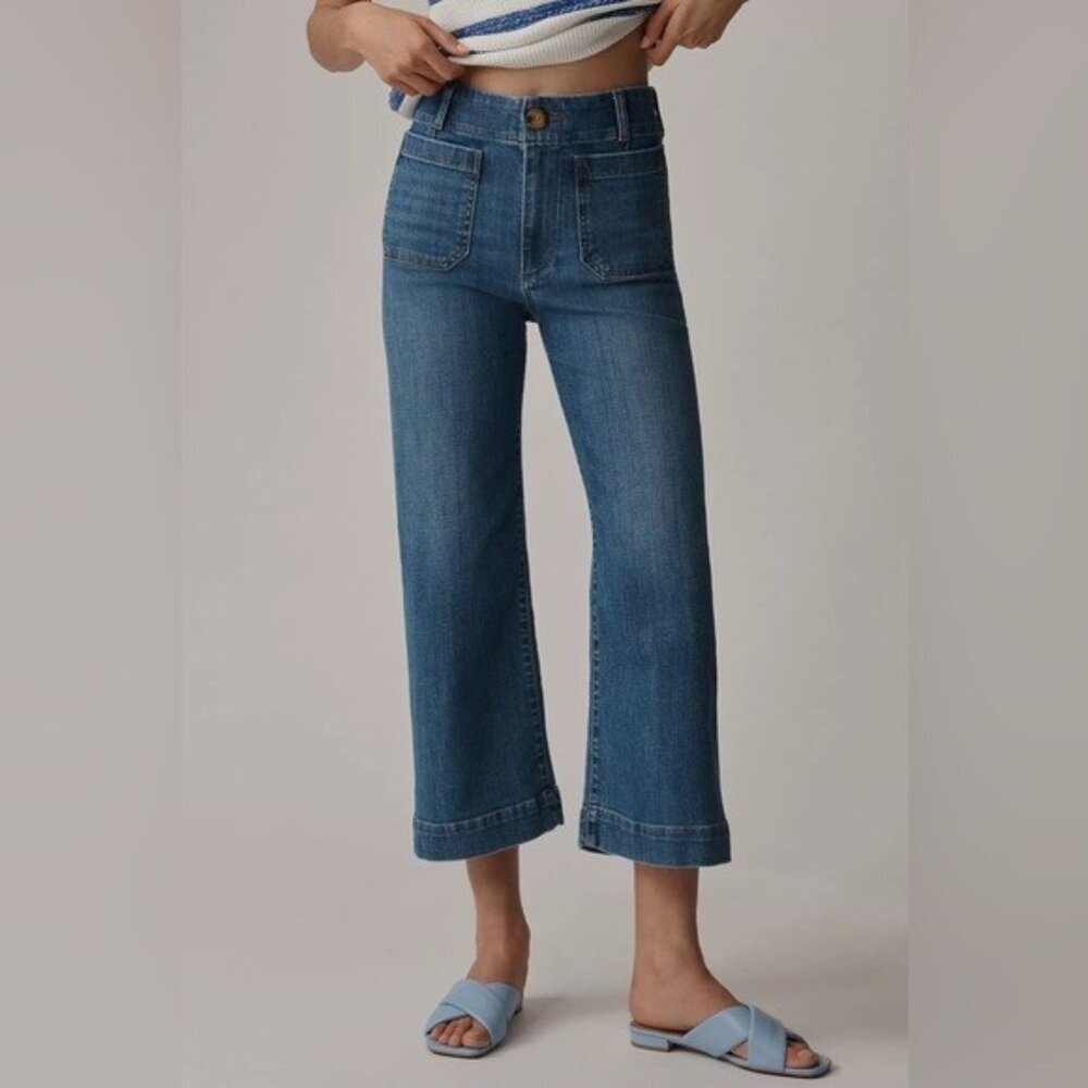 NWT Size 32 - The Colette Crop Wide-Leg Jeans by Maeve